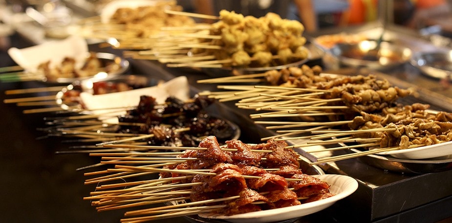 Pouličné jedá z Chengdu 